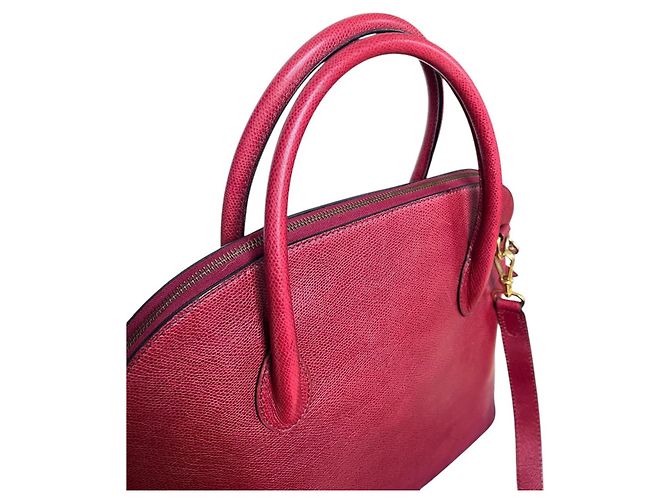 Céline Bolide Modell Tasche - Handtragbar oder Schultergurt - Bordeauxfarbe Rot - Ansicht 6