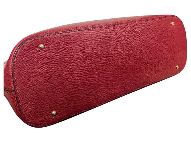 Céline Bolide Modell Tasche - Handtragbar oder Schultergurt - Bordeauxfarbe Rot - Ansicht 7