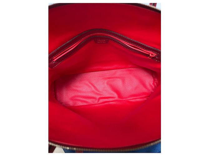 Céline Bolide Modell Tasche - Handtragbar oder Schultergurt - Bordeauxfarbe Rot - Ansicht 8