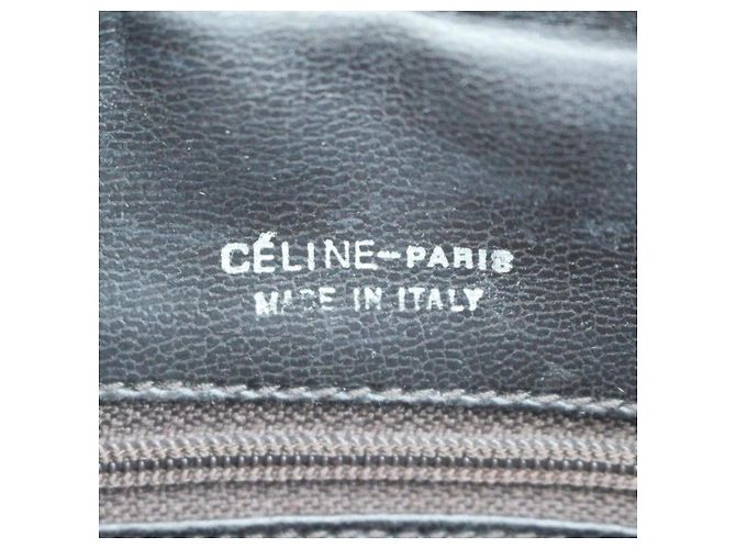 Céline Bolsa de Ombro Celine Macadam em Couro Marrom com Padrão Dourado de 1900 - 2000 - vista 13