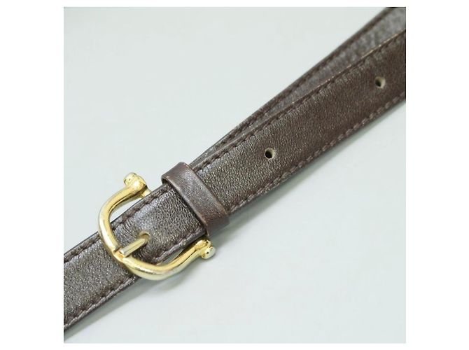 Céline Bolsa de Ombro Celine Macadam em Couro Marrom com Padrão Dourado de 1900 - 2000 - vista 15