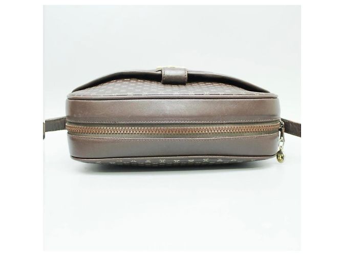 Céline Bolsa de Ombro Celine Macadam em Couro Marrom com Padrão Dourado de 1900 - 2000 - vista 4