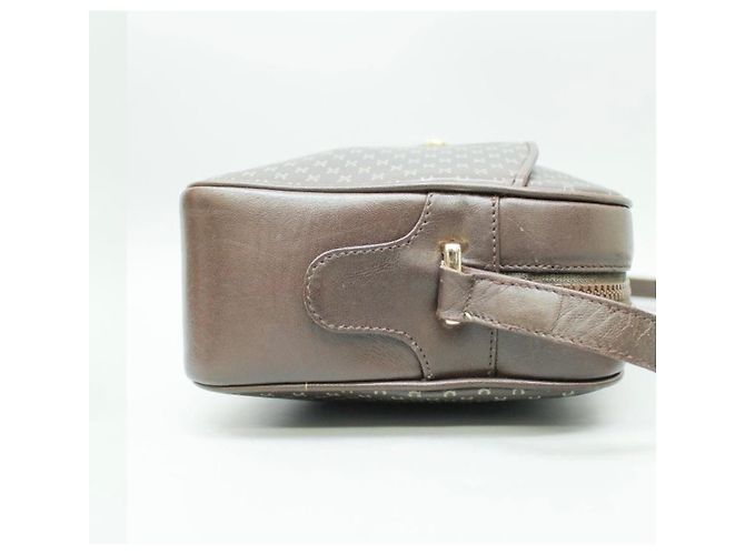 Céline Bolsa de Ombro Celine Macadam em Couro Marrom com Padrão Dourado de 1900 - 2000 - vista 6