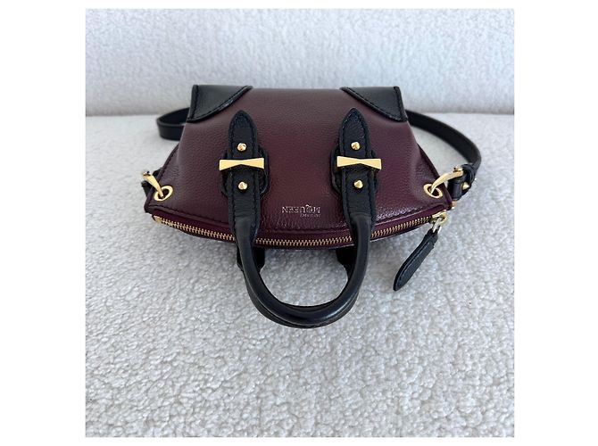 Mini Shopper Leggenda Alexander McQueen Nero Bordò - vista 3
