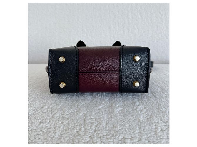 Mini Shopper Leggenda Alexander McQueen Nero Bordò - vista 6