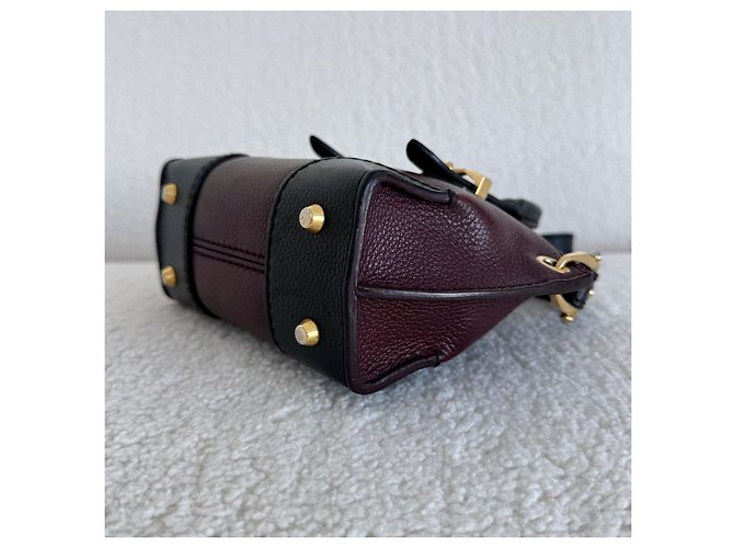 Mini Shopper Leggenda Alexander McQueen Nero Bordò - vista 8