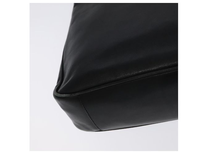Borsa a mano in pelle GUCCI Bamboo 2 vie nera oro 001 3754 1638 Auth ti2587 - vista 16