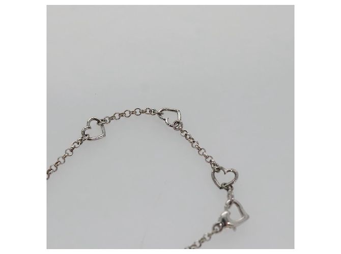Collana Christian Dior metallo Argento Auth am7443 - vista 10