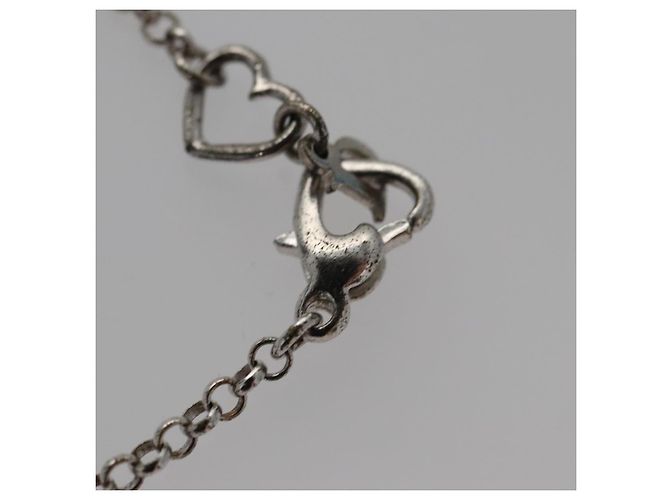 Collana Christian Dior metallo Argento Auth am7443 - vista 12