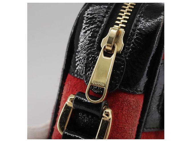 Borsa a spalla GUCCI Sherry Line in suede rosso navy Auth mr825 Blu navy - vista 10