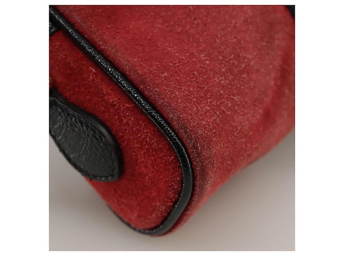 Borsa a spalla GUCCI Sherry Line in suede rosso navy Auth mr825 Blu navy - vista 16