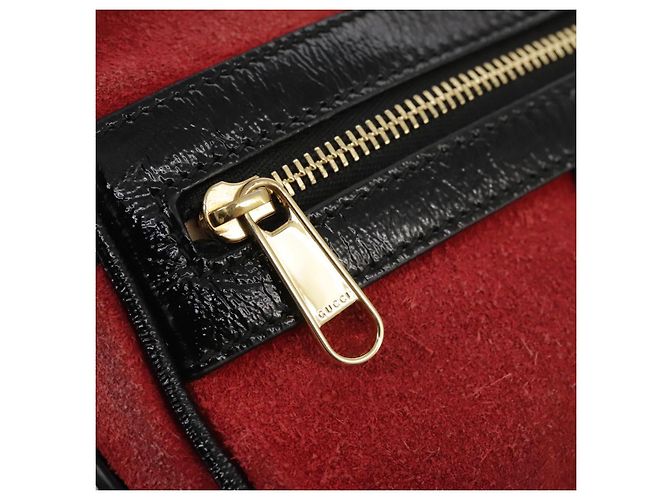 Borsa a spalla GUCCI Sherry Line in suede rosso navy Auth mr825 Blu navy - vista 22