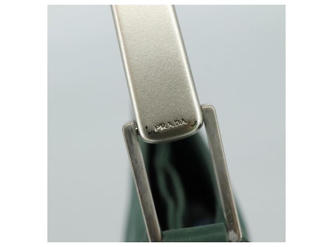 Borsa a Spalla PRADA in Nylon Verde Auth ep7022 - vista 10