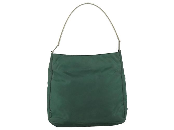 Borsa a Spalla PRADA in Nylon Verde Auth ep7022 - vista 2