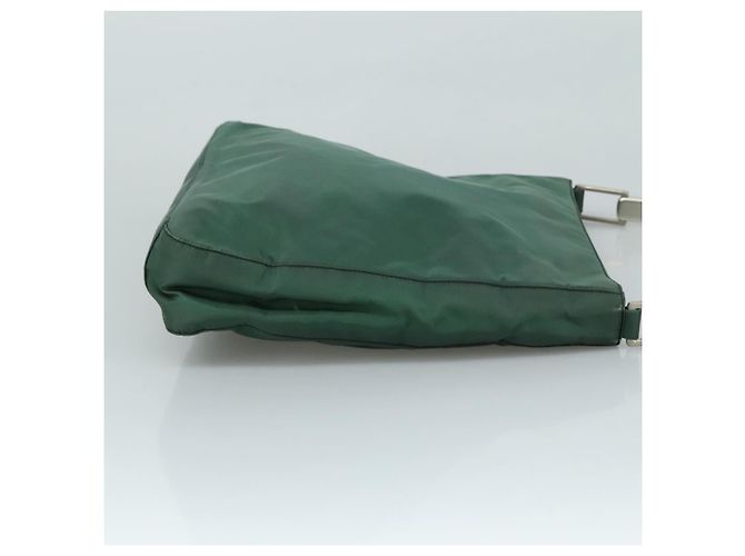 Borsa a Spalla PRADA in Nylon Verde Auth ep7022 - vista 3