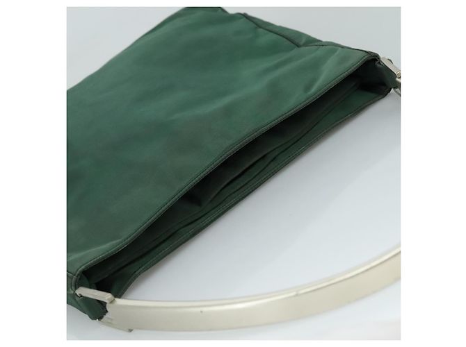 Borsa a Spalla PRADA in Nylon Verde Auth ep7022 - vista 6