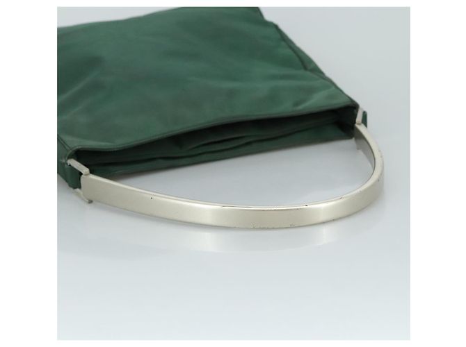 Borsa a Spalla PRADA in Nylon Verde Auth ep7022 - vista 7