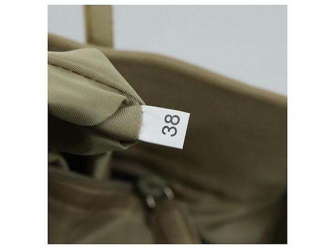 PRADA Borsa Tote Nylon Beige Argento Auth mr836 - vista 12