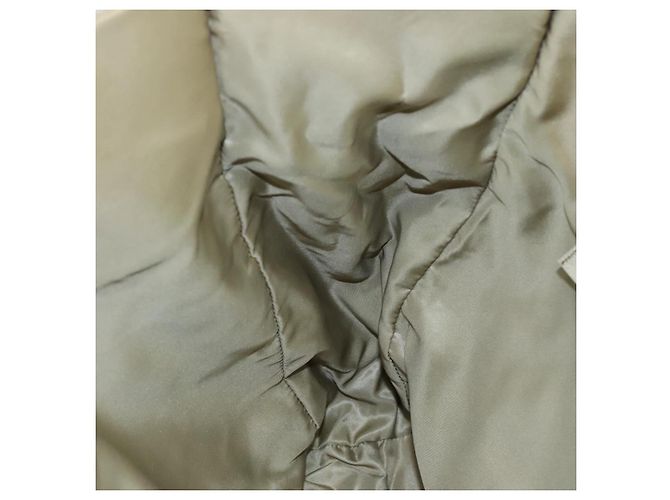 PRADA Borsa Tote Nylon Beige Argento Auth mr836 - vista 19