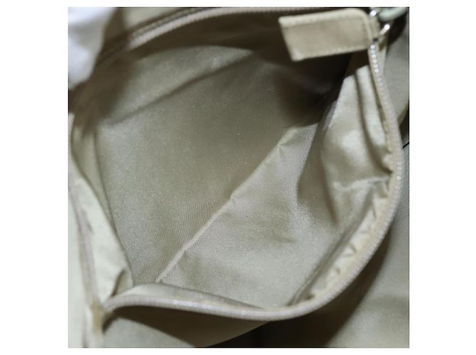 PRADA Borsa Tote Nylon Beige Argento Auth mr836 - vista 20