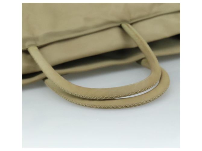 PRADA Borsa Tote Nylon Beige Argento Auth mr836 - vista 7