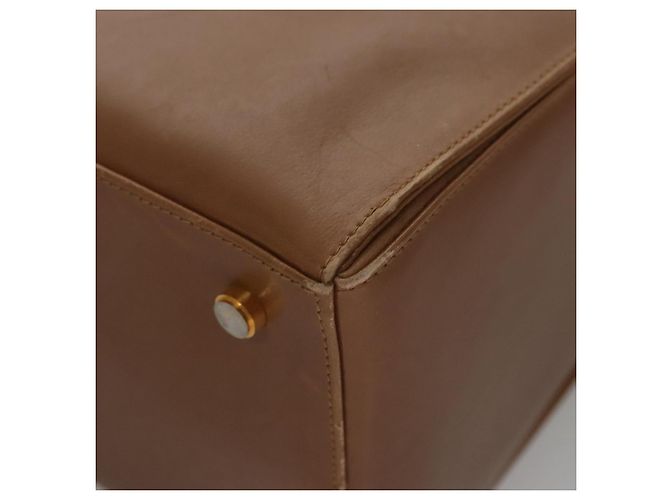 Borsa Boston in pelle beige oro Salvatore Ferragamo Auth ti2472 D'oro - vista 14