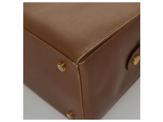 Borsa Boston in pelle beige oro Salvatore Ferragamo Auth ti2472 D'oro - vista 16