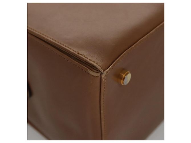 Borsa Boston in pelle beige oro Salvatore Ferragamo Auth ti2472 D'oro - vista 9
