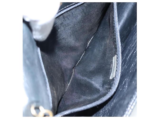 Borsa a spalla con catena CHANEL in pelle nera CC Auth 106420 Nero - vista 11