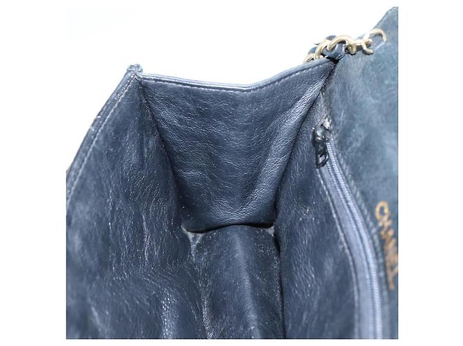 Borsa a spalla con catena CHANEL in pelle nera CC Auth 106420 Nero - vista 21
