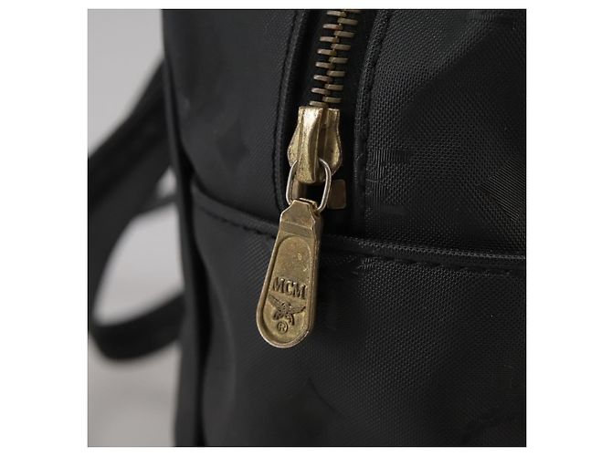 Borsa a spalla MCM Vicetos Logogram PVC Nera Auth 104709 Nero - vista 10