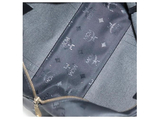 Borsa a spalla MCM Vicetos Logogram PVC Nera Auth 104709 Nero - vista 11