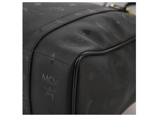Borsa a spalla MCM Vicetos Logogram PVC Nera Auth 104709 Nero - vista 16