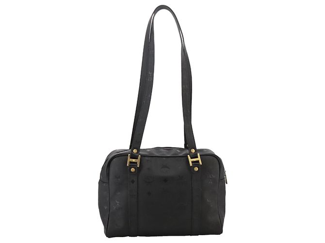 Borsa a spalla MCM Vicetos Logogram PVC Nera Auth 104709 Nero - vista 2