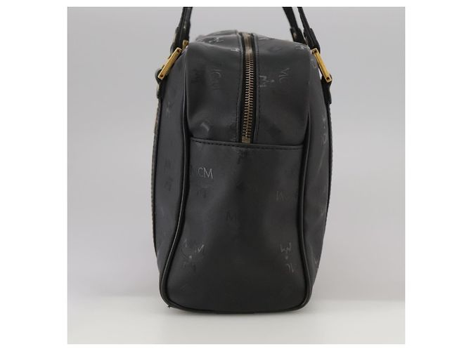 Borsa a spalla MCM Vicetos Logogram PVC Nera Auth 104709 Nero - vista 3