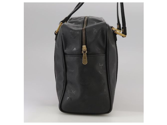 Borsa a spalla MCM Vicetos Logogram PVC Nera Auth 104709 Nero - vista 4