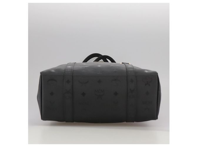 Borsa a spalla MCM Vicetos Logogram PVC Nera Auth 104709 Nero - vista 5