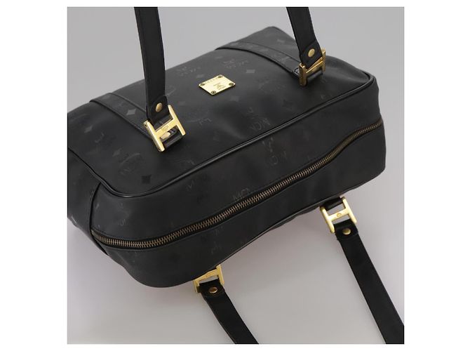 Borsa a spalla MCM Vicetos Logogram PVC Nera Auth 104709 Nero - vista 6