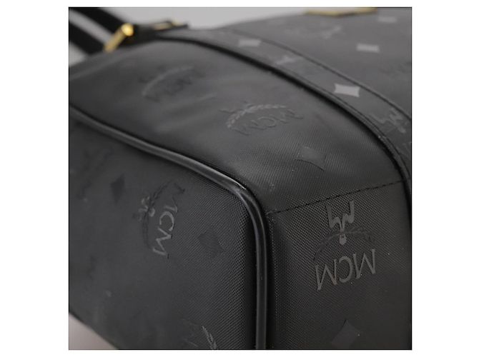 Borsa a spalla MCM Vicetos Logogram PVC Nera Auth 104709 Nero - vista 9