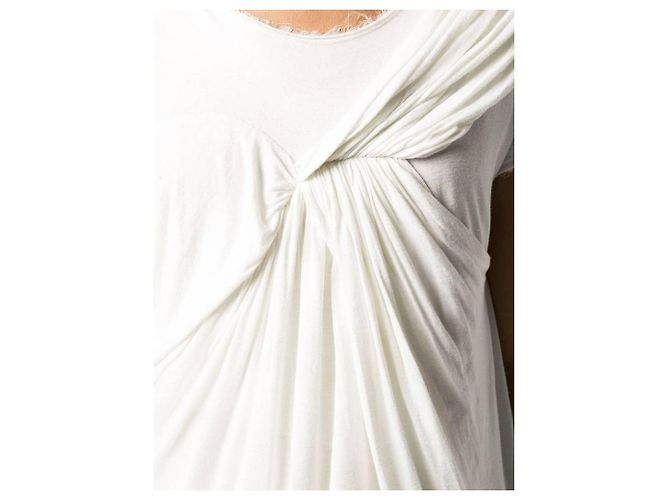 Vestido drapeado blanco Lanvin - vista 4