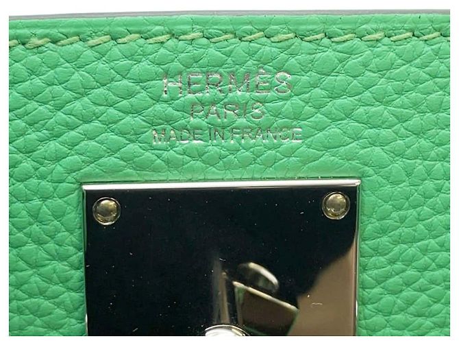 Hermès Sac à dos Hermes Kelly Akkad PM Vert Comic Togo Vert clair - vue 10