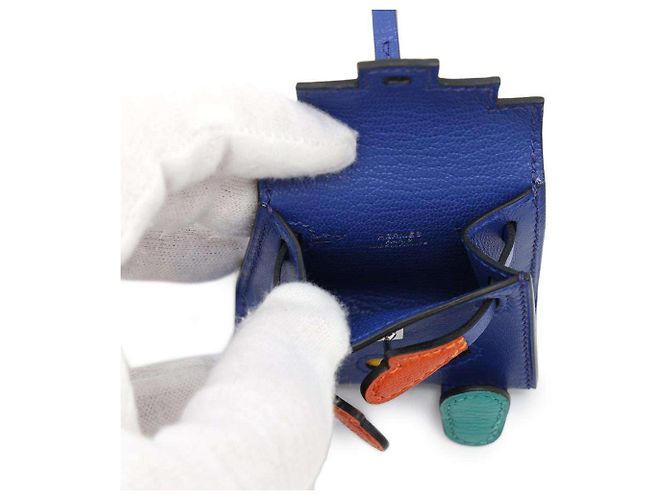 Hermès Charm Kelly Doll Bijoux de Sac Hermes Rosso Blu - vista 5