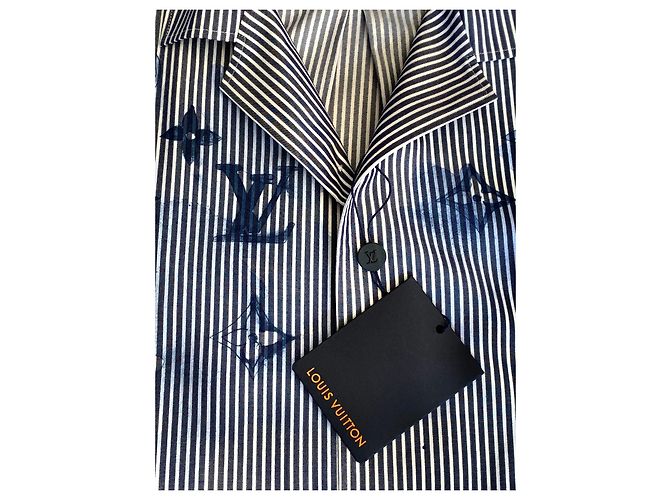 Sulla collezione di camicie Louis Vuitton V. Abloh Blu - vista 4