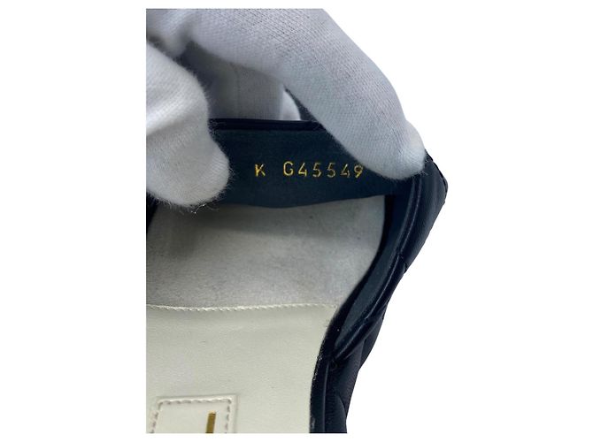 Chanel 24P Sandali Mule a Piattaforma in Pelle Trapuntata Nera EU 40C Nero Gold hardware - vista 7