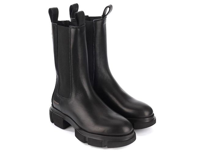 Autre Marque COPENHAGEN STUDIOS Stivali Chunky in pelle nera Nero - vista 4