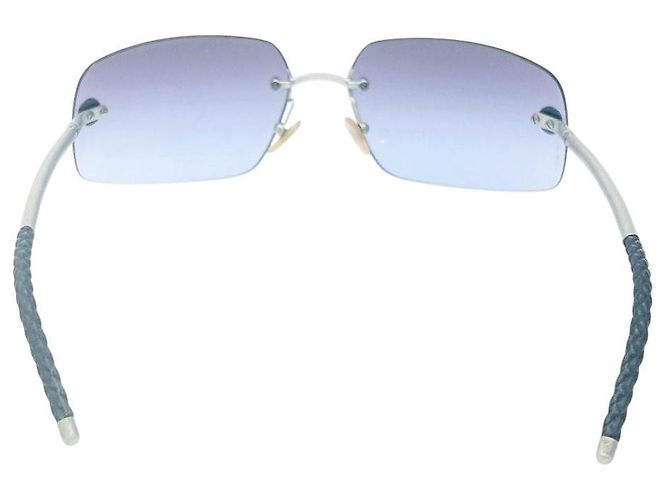 Occhiali da sole Chanel senza montatura viola blu argento 4035 Porpora - vista 4