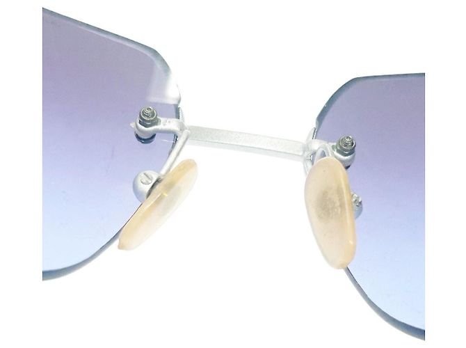 Occhiali da sole Chanel senza montatura viola blu argento 4035 Porpora - vista 5