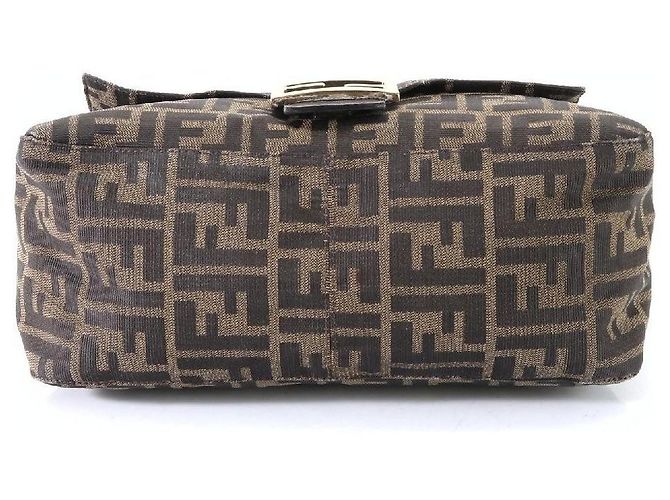 Borsa a spalla Mamma Baguette Fendi Zucca marrone oro D'oro - vista 7