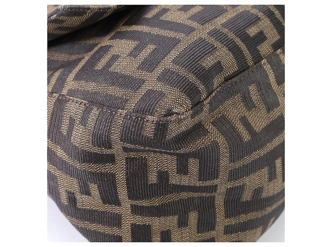 Borsa a spalla Mamma Baguette Fendi Zucca marrone oro D'oro - vista 8