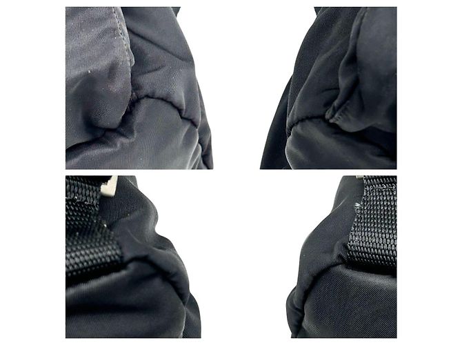 Zaino Prada Sport in nylon nero con logo Blu - vista 8